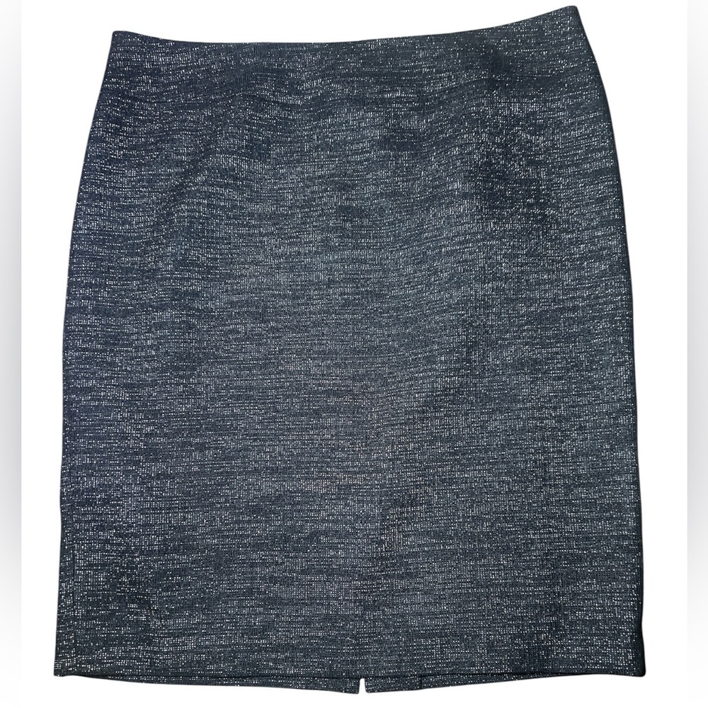 Nipon Boutique Black and silver shimmering Fabric pencil midi skirt 16